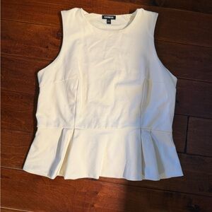 Express Women's Ivory Sleeveless Blouse